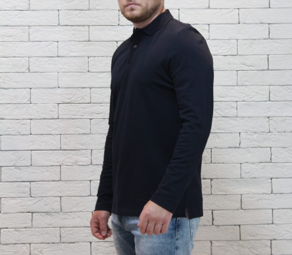 Poloshirt long sleeve pique